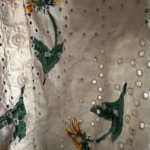 Madewell Cream Floral Eyelet Blouse - Picture 6 of 6